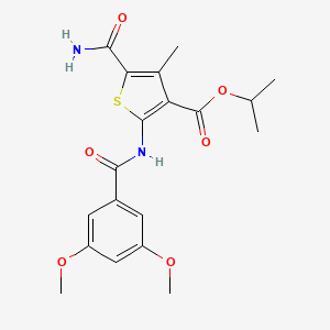 Propan-2-yl 5-carbamoyl-2-{[(3,5-dimethoxyphenyl)carbonyl]amino}-4-methylthiophene-3-carboxylate