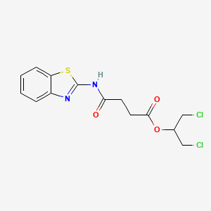 molecular formula C14H14Cl2N2O3S B10955809 1,3-Dichloropropan-2-yl 4-(1,3-benzothiazol-2-ylamino)-4-oxobutanoate 