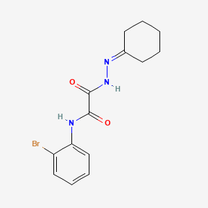 N-(2-bromophenyl)-2-(2-cyclohexylidenehydrazinyl)-2-oxoacetamide