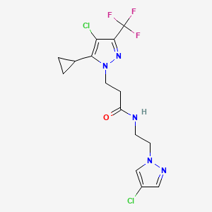 3-[4-chloro-5-cyclopropyl-3-(trifluoromethyl)-1H-pyrazol-1-yl]-N-[2-(4-chloro-1H-pyrazol-1-yl)ethyl]propanamide