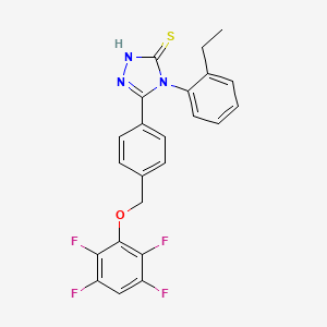 4-(2-ethylphenyl)-5-{4-[(2,3,5,6-tetrafluorophenoxy)methyl]phenyl}-4H-1,2,4-triazole-3-thiol