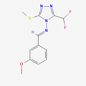 3-(difluoromethyl)-N-[(E)-(3-methoxyphenyl)methylidene]-5-(methylsulfanyl)-4H-1,2,4-triazol-4-amine