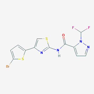 N-[4-(5-bromothiophen-2-yl)-1,3-thiazol-2-yl]-1-(difluoromethyl)-1H-pyrazole-5-carboxamide