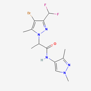 2-[4-bromo-3-(difluoromethyl)-5-methyl-1H-pyrazol-1-yl]-N-(1,3-dimethyl-1H-pyrazol-4-yl)propanamide