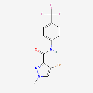 molecular formula C12H9BrF3N3O B10955949 4-bromo-1-methyl-N-[4-(trifluoromethyl)phenyl]-1H-pyrazole-3-carboxamide 