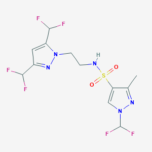 N-{2-[3,5-bis(difluoromethyl)-1H-pyrazol-1-yl]ethyl}-1-(difluoromethyl)-3-methyl-1H-pyrazole-4-sulfonamide