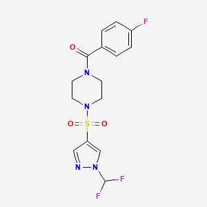 (4-{[1-(difluoromethyl)-1H-pyrazol-4-yl]sulfonyl}piperazin-1-yl)(4-fluorophenyl)methanone