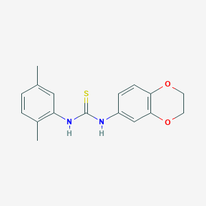 molecular formula C17H18N2O2S B10956017 1-(2,3-Dihydro-1,4-benzodioxin-6-yl)-3-(2,5-dimethylphenyl)thiourea 