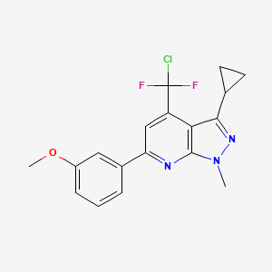 4-[chloro(difluoro)methyl]-3-cyclopropyl-6-(3-methoxyphenyl)-1-methyl-1H-pyrazolo[3,4-b]pyridine