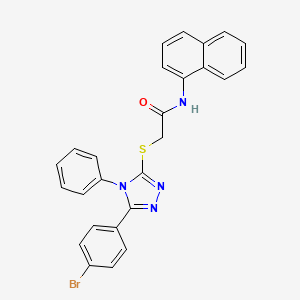 2-{[5-(4-bromophenyl)-4-phenyl-4H-1,2,4-triazol-3-yl]sulfanyl}-N-(naphthalen-1-yl)acetamide