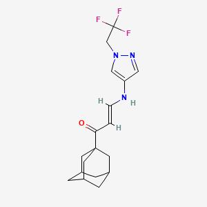 (E)-1-(1-Adamantyl)-3-{[1-(2,2,2-trifluoroethyl)-1H-pyrazol-4-YL]amino}-2-propen-1-one