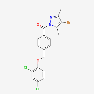 (4-bromo-3,5-dimethyl-1H-pyrazol-1-yl){4-[(2,4-dichlorophenoxy)methyl]phenyl}methanone