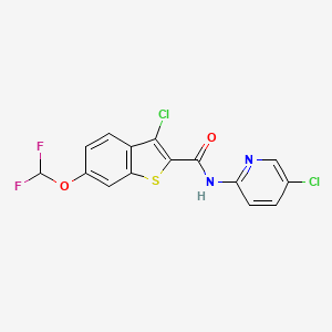 3-chloro-N-(5-chloropyridin-2-yl)-6-(difluoromethoxy)-1-benzothiophene-2-carboxamide