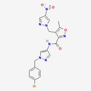 N-[1-(4-bromobenzyl)-1H-pyrazol-4-yl]-5-methyl-4-[(4-nitro-1H-pyrazol-1-yl)methyl]-1,2-oxazole-3-carboxamide