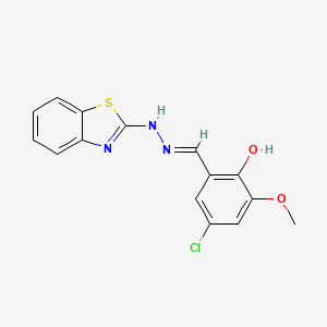 2-{(E)-[2-(1,3-benzothiazol-2-yl)hydrazinylidene]methyl}-4-chloro-6-methoxyphenol