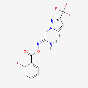 (1Z)-N'-{[(2-fluorophenyl)carbonyl]oxy}-2-[5-methyl-3-(trifluoromethyl)-1H-pyrazol-1-yl]ethanimidamide