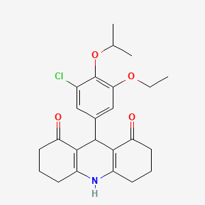 9-[3-chloro-5-ethoxy-4-(propan-2-yloxy)phenyl]-3,4,6,7,9,10-hexahydroacridine-1,8(2H,5H)-dione