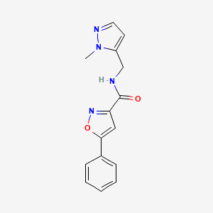 N-[(1-methyl-1H-pyrazol-5-yl)methyl]-5-phenyl-1,2-oxazole-3-carboxamide