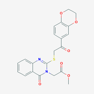 methyl [2-{[2-(2,3-dihydro-1,4-benzodioxin-6-yl)-2-oxoethyl]sulfanyl}-4-oxoquinazolin-3(4H)-yl]acetate