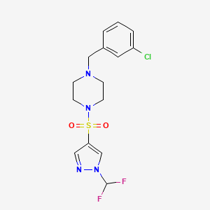 1-(3-chlorobenzyl)-4-{[1-(difluoromethyl)-1H-pyrazol-4-yl]sulfonyl}piperazine