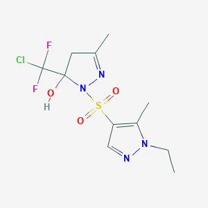 5-[chloro(difluoro)methyl]-1-[(1-ethyl-5-methyl-1H-pyrazol-4-yl)sulfonyl]-3-methyl-4,5-dihydro-1H-pyrazol-5-ol