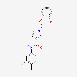 N-(3-chloro-4-methylphenyl)-1-[(2-fluorophenoxy)methyl]-1H-pyrazole-3-carboxamide