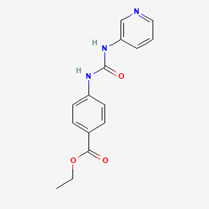 molecular formula C15H15N3O3 B10956291 Ethyl 4-[(pyridin-3-ylcarbamoyl)amino]benzoate 