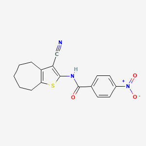 N-(3-cyano-5,6,7,8-tetrahydro-4H-cyclohepta[b]thiophen-2-yl)-4-nitrobenzamide