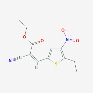 ethyl (2Z)-2-cyano-3-(5-ethyl-4-nitro(2-thienyl))prop-2-enoate