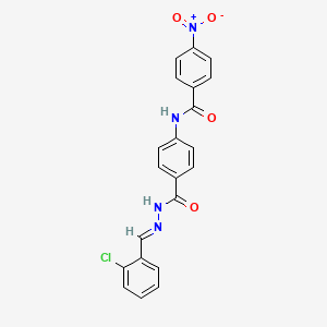 N-(4-{[(2E)-2-(2-chlorobenzylidene)hydrazinyl]carbonyl}phenyl)-4-nitrobenzamide