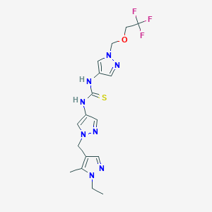 1-{1-[(1-ethyl-5-methyl-1H-pyrazol-4-yl)methyl]-1H-pyrazol-4-yl}-3-{1-[(2,2,2-trifluoroethoxy)methyl]-1H-pyrazol-4-yl}thiourea