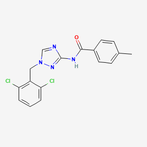 molecular formula C17H14Cl2N4O B10956389 N-[1-(2,6-dichlorobenzyl)-1H-1,2,4-triazol-3-yl]-4-methylbenzamide 