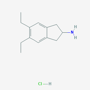 molecular formula C13H20ClN B109564 5,6-diethyl-2,3-dihydro-1H-inden-2-amine Hydrochloride CAS No. 312753-53-0