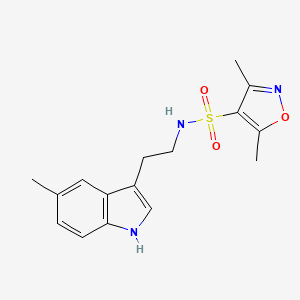 molecular formula C16H19N3O3S B10956407 3,5-dimethyl-N-[2-(5-methyl-1H-indol-3-yl)ethyl]-1,2-oxazole-4-sulfonamide 