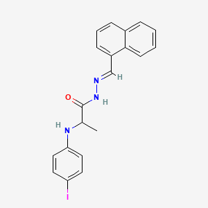 molecular formula C20H18IN3O B10956408 2-(4-Iodoanilino)-N'-[(E)-1-(1-naphthyl)methylidene]propanohydrazide 