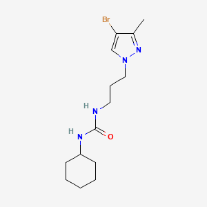 1-[3-(4-bromo-3-methyl-1H-pyrazol-1-yl)propyl]-3-cyclohexylurea