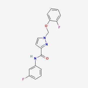 molecular formula C17H13F2N3O2 B10956440 1-[(2-fluorophenoxy)methyl]-N-(3-fluorophenyl)-1H-pyrazole-3-carboxamide 