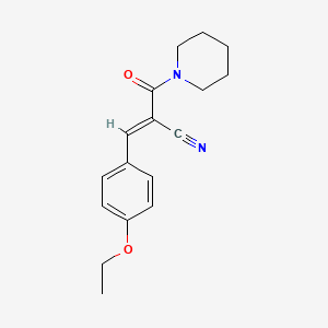 molecular formula C17H20N2O2 B10956441 (2E)-3-(4-ethoxyphenyl)-2-(piperidin-1-ylcarbonyl)prop-2-enenitrile 