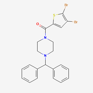 molecular formula C22H20Br2N2OS B10956453 (4,5-Dibromothiophen-2-yl)[4-(diphenylmethyl)piperazin-1-yl]methanone 