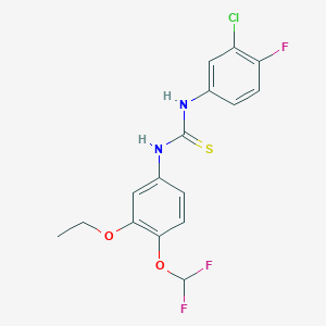 1-(3-Chloro-4-fluorophenyl)-3-[4-(difluoromethoxy)-3-ethoxyphenyl]thiourea