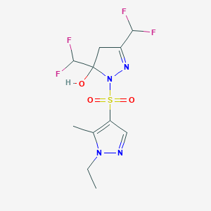 3,5-bis(difluoromethyl)-1-[(1-ethyl-5-methyl-1H-pyrazol-4-yl)sulfonyl]-4,5-dihydro-1H-pyrazol-5-ol