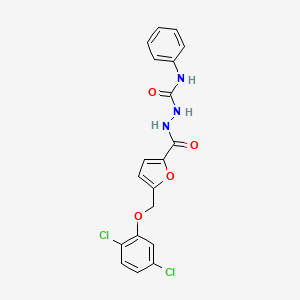 2-({5-[(2,5-dichlorophenoxy)methyl]furan-2-yl}carbonyl)-N-phenylhydrazinecarboxamide