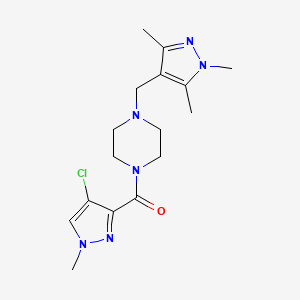 (4-chloro-1-methyl-1H-pyrazol-3-yl){4-[(1,3,5-trimethyl-1H-pyrazol-4-yl)methyl]piperazin-1-yl}methanone