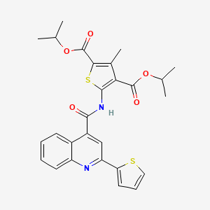 Dipropan-2-yl 3-methyl-5-({[2-(thiophen-2-yl)quinolin-4-yl]carbonyl}amino)thiophene-2,4-dicarboxylate