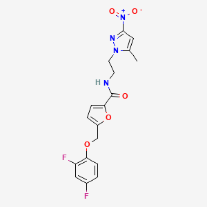 5-[(2,4-difluorophenoxy)methyl]-N-[2-(5-methyl-3-nitro-1H-pyrazol-1-yl)ethyl]furan-2-carboxamide