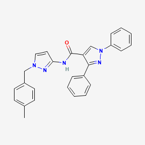 N-[1-(4-methylbenzyl)-1H-pyrazol-3-yl]-1,3-diphenyl-1H-pyrazole-4-carboxamide