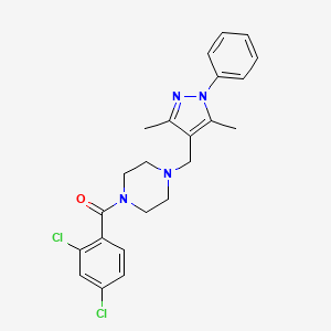 (2,4-dichlorophenyl){4-[(3,5-dimethyl-1-phenyl-1H-pyrazol-4-yl)methyl]piperazin-1-yl}methanone