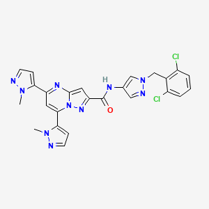 N-[1-(2,6-dichlorobenzyl)-1H-pyrazol-4-yl]-5,7-bis(1-methyl-1H-pyrazol-5-yl)pyrazolo[1,5-a]pyrimidine-2-carboxamide