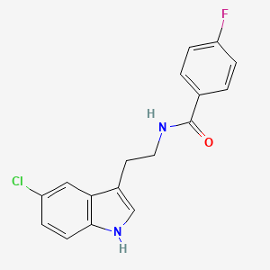 molecular formula C17H14ClFN2O B10956616 N-[2-(5-chloro-1H-indol-3-yl)ethyl]-4-fluorobenzamide 