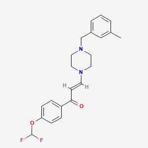 (2E)-1-[4-(difluoromethoxy)phenyl]-3-[4-(3-methylbenzyl)piperazin-1-yl]prop-2-en-1-one